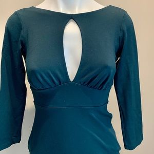 Susana Monaco - Emerald Green - Peep Hole front with Low back top
